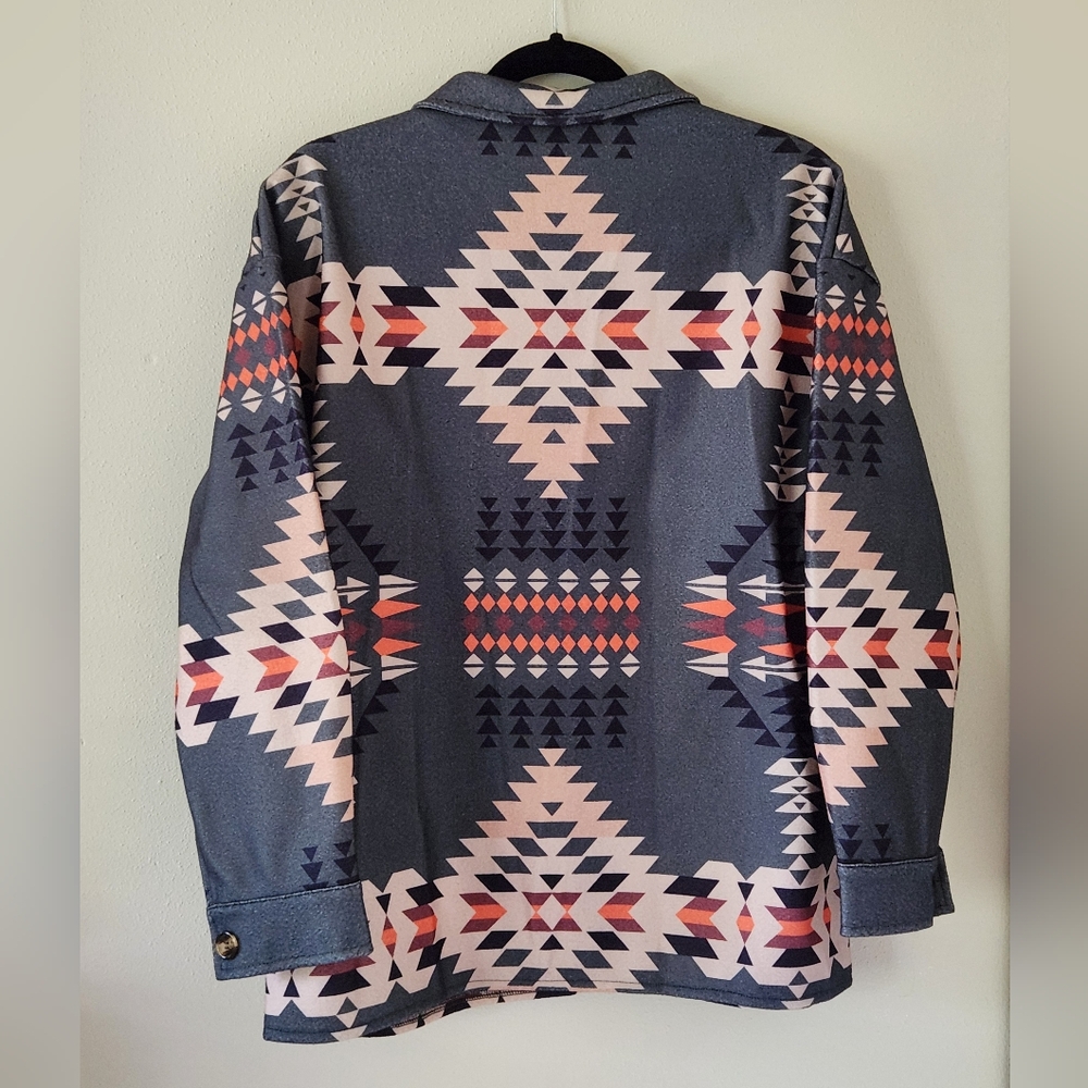 Fall Aztec Shacket Lightweight Jacket - Women's Xl - image 3